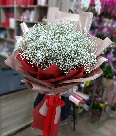 Букет цветов из: Гипсофила в Верхнее Дуброво