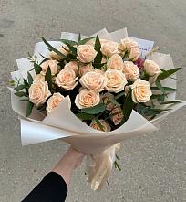 Букет Кремовые розы Латте в Верхнее Дуброво