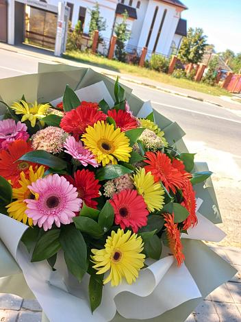 Букет цветов из: Герберы в Верхнее Дуброво